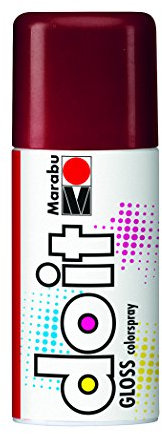 Marabu 21072006433 - Do it Gloss glanz rot, Colorspray auf Acrylbasis, hochglänzend, sehr schnell trocknend, wetterfest, lichtecht, hochbrillante, 150 ml Sprühdose