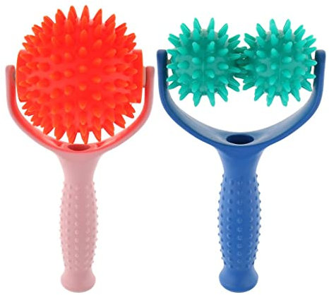 CUTICATE 2pcs Set Massagestäbchen Triggerpunkt Massageball Roller Mit Griff