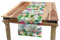 ABAKUHAUS Flamingo Tischläufer, Frischer exotischer Dschungel, Esszimmer Küche Rechteckiger Dekorativer Tischläufer, 40 x 300 cm, Grün Rosa