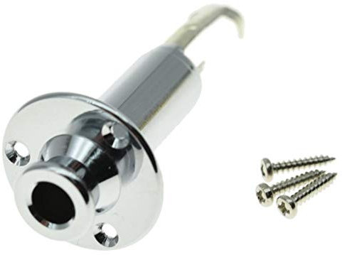 KAISH 6,35 mm Klinkenbuchse für Akustikgitarre und Bass, Mono-Endpin Ausgang, Klinkenbuchse, Chrom