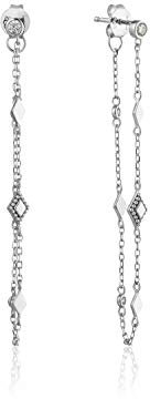 Ania Haie Damen-Ohrhänger Bohemia Chain Stud Earrings 925er Silber Zirkonia One Size Silber 32014166