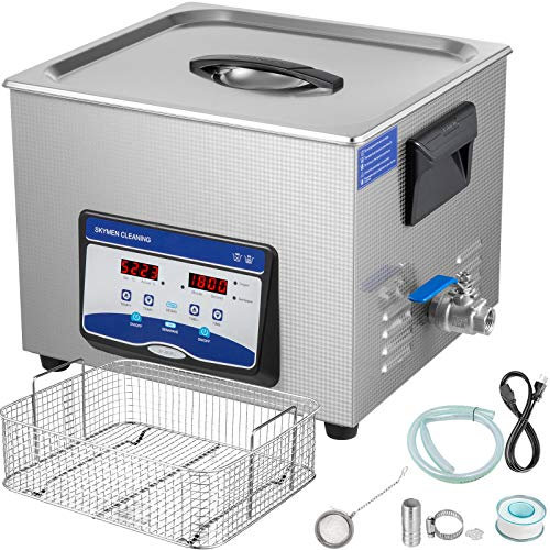 VEVOR Limpiador Ultrasónico, Limpiador de Joyas, Máquina Ultrasónica, Limpiador Sónico, Digital, 15L