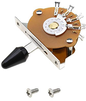 Commutateur de Lame Sélecteur Micro à 5 Voies Guitare Électrique avec Vis de Montage Pointe Compatible pour Stratocaster Telecaster