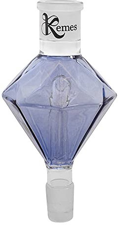 Molassefänger Diamant Design 18/8 aus Glas Vorkühler-Aufsatz Wasserpfeife Shisha Zubehör (Diamantblau)
