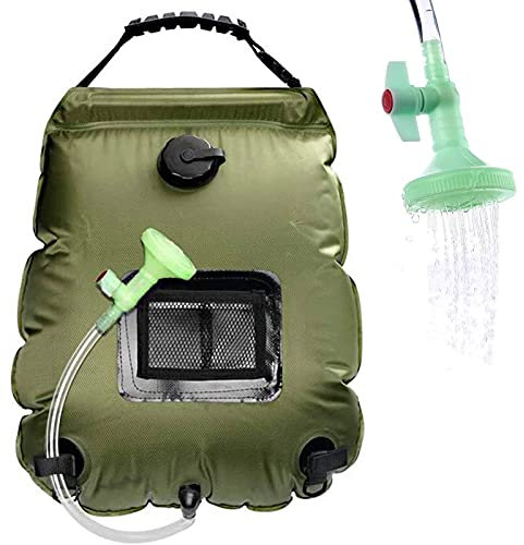 Solardusche Outdoor, 20L Campingdusche Solar Wassersack Heizung Camping Dusche Tasche Mit Duschkopf, Gartendusche Pooldusche Warmwasser Shower, Outdoor Camping
