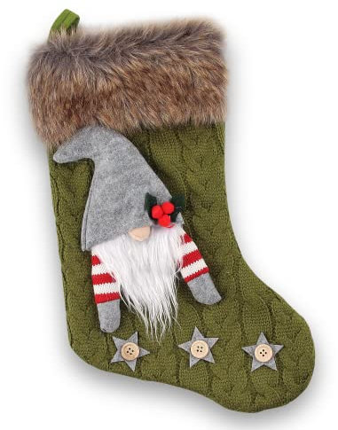 Calcetín de Navidad, Calcetín Navidad Chimenea, Calcetín de Decoración Navideña, Calcetín de Navidad Bolsa, Medias de Navidad Bolsa de Regalo, 40cm Grande Adorno de Navidad Bolsa de Dulces Decoración