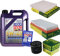 QR-PARTS 69370383 Filter Set Inspektionspaket 5 Liter Motoröl Leichtlauf High Tech 5W-40 MANN-FILTER Innenraumfilter Luftfilter Ölfilter
