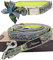 Aminca: Hunde Halsband reflektierend (32-45 cm) & Umhängeleine reflektierend (2,8m) & Freundschaftsblume (3er Set) | Leine 4-Fach verstellbar & strapazierfähig | designet in Deutschland