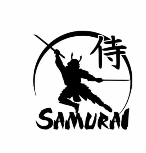 Car Sticker Cool Powerful Japanese Samurai Warrior Decal Soldier Black/Silver Covering The Body13.2 * 13.1CM