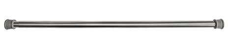 Duschvorhangstange, Spannstange, Metall-Stange, Ausziehbar, Montage ohne Schrauben und Bohren für Badezimmer sicherer Halt, Durchmesser 23/26 mm Chrom 80-130 cm