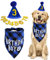 Cobee Hund Geburtstag Bandana Set, Hund Geburtstag Hut Hundegeburtstagskrawatte Krawatten Hund Halstuch Bandana Hunde Zubehör Set Hundegeburtstagsparty für Welpenkatzenhaustie