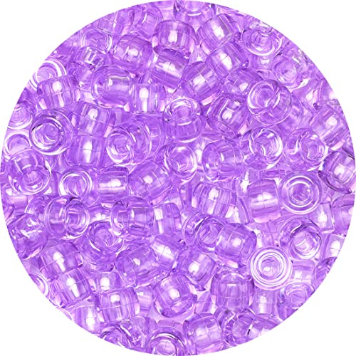 Eppingwin 1000 Light Purple Transparent Pony Beads