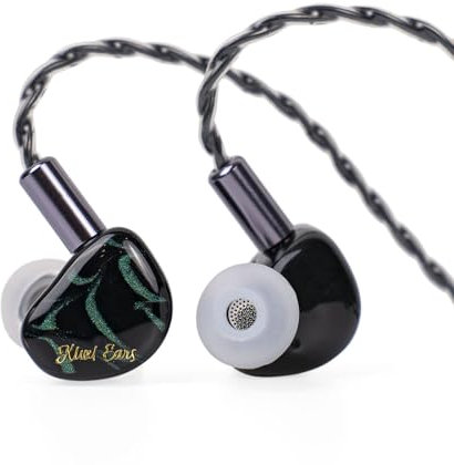 LINSOUL Kiwi Ears Cadenza10mm Beryllium Dynamischer Treiber IEM 3D Gedruckt mit Abnehmbarem Stecker 0.78 2pin 3.5mm IEM Kabel für Musiker (Grün)