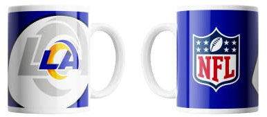 Los Angeles Rams NFL Tasse Becher Kaffeetasse Mug ** Shadow Logo and Shield ** 330 ml