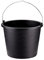 10x Baueimer schwarz 5 Liter | Mörteleimer, Zementeimer, Putzeimer, Kunststoffeimer, Eimer | 10 Stück