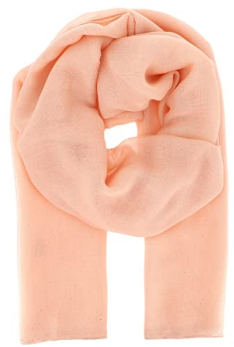 moonbow Foulard Femme Paillettes 100% Viscose Corail pastel - Grand Foulard Long et Rectangulaire 180cm x 90cm - Foulard Original Chic Coloré et Pailleté Moderne et Tendance - Etole pour Mariage