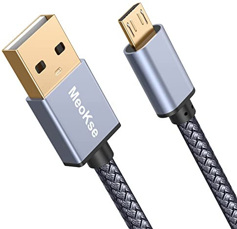 Meokse Micro USB Cable 20FT/6M,Long Android Charger Cable,Nylon Braided Durable Fast Phone Cord Charging for Samsung Galaxy S7 S6 Edge S5,Note,LG G4,HTC,PS4,Camera,MP3
