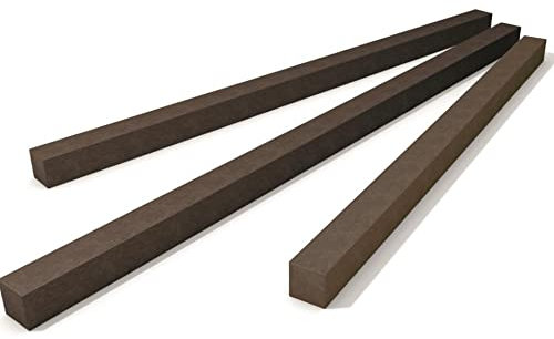 Vierkant Profile aus dem Recycling-Kunststoff hanit, 200cm x 9cm x 9cm, braun, für Terrassen-Unterkonstruktionen, Zaunbau u.v.m. (1)