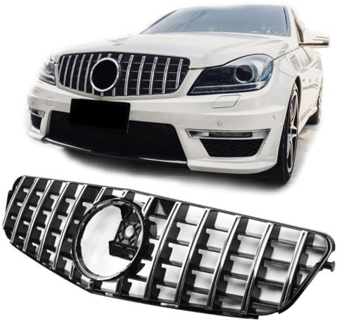 Parrilla de rejilla de riñón para capó de parachoques delantero Compatible para Mercedes W204