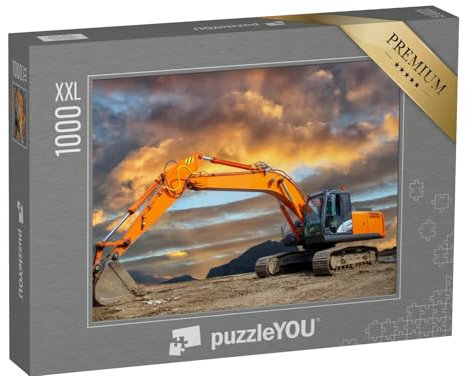 Puzzle 1000 Teile XXL „Raupenbagger auf Einer Baustelle“ – aus der Puzzle-Kollektion Bagger