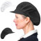 JTMKYO 2 Gorros de Cocinero Blancos y Negros, Red para el Pelo para Gastronomía, Gorro de Cocina para Hombre y Mujer, Talla M-L