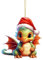 Weihnachtsdeko Cute Baby Drache Anhänger Weihnachten Dackel 2D Acryl Lustige Weihnachtskugel Katze Cute Deko Christmas Ornaments Tree Decorations Weihnachtsbaum Schmukdeko