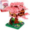 GaoDeBuChou Sakura Tree House,kit di mattoncini Mini Micro Bonsai ai fiori di ciliegio con 2028 pezzi,regalo collezionabile botanico per adulti dai 14 anni in su e bambini (con un kit di luci)