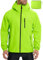 baleaf Herren Fahrradjacke Regenjacke Wasserdicht Windbreaker mit Kapuze 10000mm H2O Wasserdicht Laufjacke Atmungsaktiv Wanderjacke Reflektierend Grün S