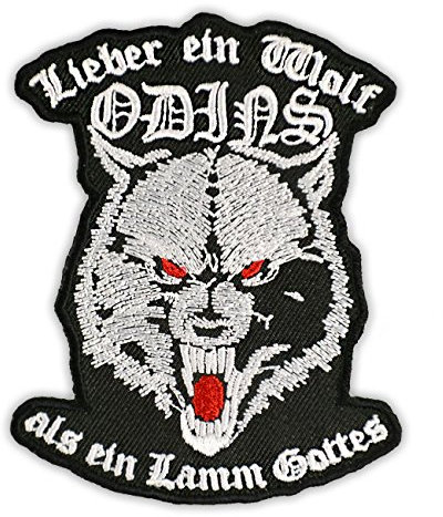 SONS OF ODIN Aufnäher Aufbügler Lieber EIN Wolf Odins als EIN Lamm Gottes Wikinger Sprüche