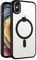 ZCSK Magnetic Mag-Safe iPhone XR Case 5.8-Inch Clear BLACK Transparent with Shock Absorption Proof Anti Scratch Bumper Protective Slim Thin Cover Design Compatible for iPhone XR
