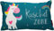 Zierkissen - Kuschel Kissen mit Einhorn/Aufschrift - Kuschelzone - L/B/H ca. 40 x 13 x 23 cm, 100% Baumwolle.