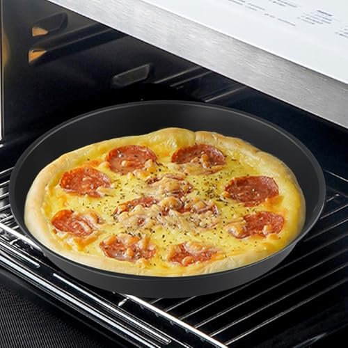 Jayruit Teglia rotonda per pizza, 30,5 cm, per forno a microonde, teglia antiaderente