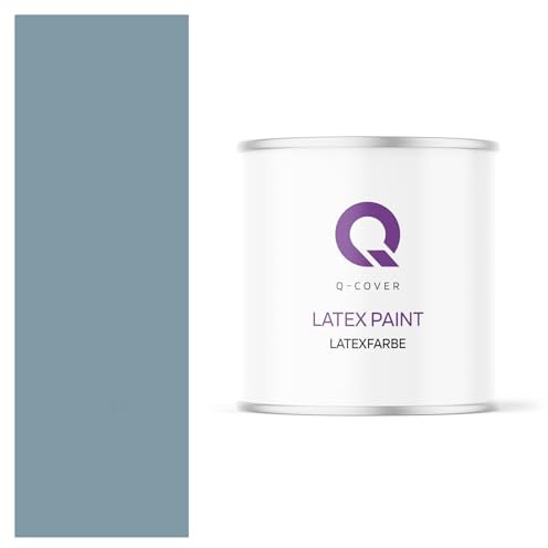 Q-COVER Latexfarbe 2 L Platin-dunkelgrau Innenfarbe Wandfarbe Deckenfarbe Klasse 3 Mattfarbe Scheuerfest Hohe Deckkraft