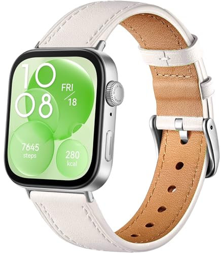 Issinlky Lederarmband für Huawei Fit 3/4/4 Pro, Business Band für Huawei Fit 3/4/4 Pro Herren Damen