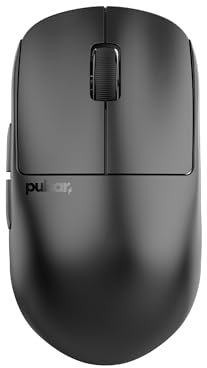 Pulsar Gaming Gears Mouse da gioco wireless X2H v3, ultra leggero, 53 g, simmetrico, interruttore ottico, 32000 DPI, 750 IPS, sensore XS-1, compatibile 8k (medio, nero)