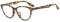YAMEIZE Cat Eye Blue Light Blocking Glasses for Women Retro Round Anti Eyestrain Clear Lens Eyeglasses Computer Gaming Glasses (Leopard Clear)