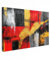 MuchoWow© Bild auf Leinwand Groß 120x80 cm XXL Schlafzimmer Bilder Badezimmer Wand Deko Wohnzimmer Modern Wanddeko Bilderwand Geschenk Abstrakte Kunst - Gold - Schwarz