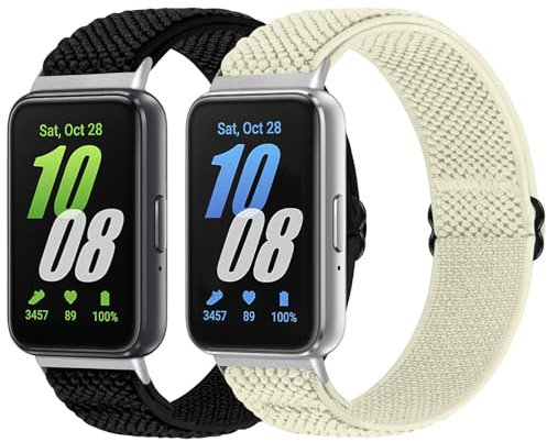 XANS 2 Pezzi Cinturino elastico in nylon Compatibile con Samsung Galaxy Fit 3, cinturino di ricambio elastico per Samsung Galaxy Fit 3 SM-R390 per uomo e donna
