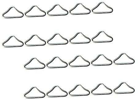 BESPORTBLE 40pcs Trampoline Triangle Ring Buckle for Jumping Bed Mesh Cloth Replacement Parts Trampoline Anchor