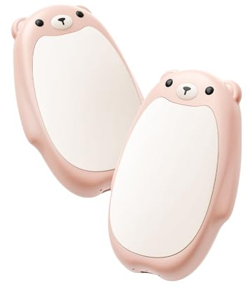 SWEETFULL Hand Warmers Rechargeable, 2-in-1 Magnetic Bear Electric - Pink