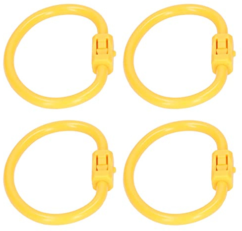 MAMJENNI Nasenring für Bullen, für Rinder, 4 Stück Nylon-Nasenring, gelb, hohe Elastizität, Leichter Nasenring für Bauernhof-Kuh, langlebiges Design, einfache Installation (S 100 x 40 x 0,3 cm / 39,4
