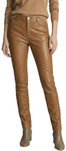 RICANO Pandora - Damen Stretch Lederhose (Slim Fit) aus echtem Lamm Leder (Premium)