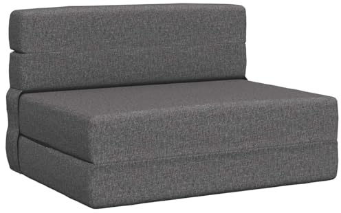 vidaXL Klappsofa Bett Hellgrau 70 x 80 x 60 cm Stoff