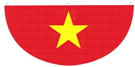 Bandiera vietnamita stampa leggera bandiera semicircolare decorazioni per feste all'aperto