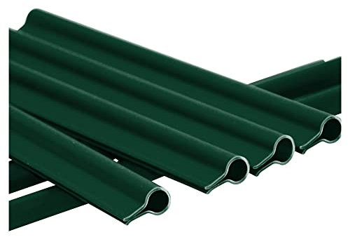 NOOR Klemmschienen Premium 19 x 1,5cm I Grüne Klemmleisten für Sichtschutzstreifen I 15er Set, 155KLEMMPRG