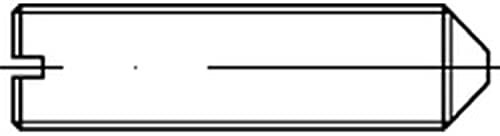 100 Schlitz Gewindestifte DIN 553 Messing M 3 x 5 Ms
