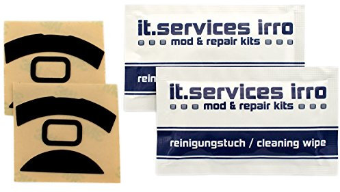 IT-Services Irro 2X Sets Glides/Mausgleiter/Mausfüße passend für Razer DeathAdder Elite, inkl. 2 Reinigungspads