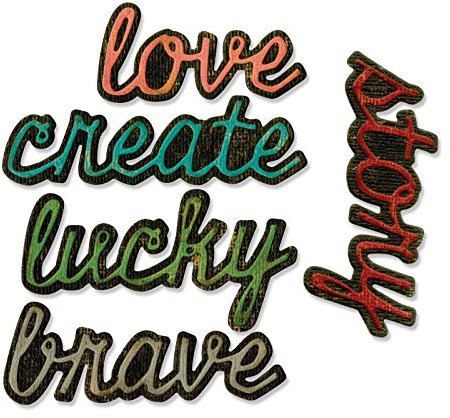 Sizzix Thinlits Die Set Cut Words By Tim Holtz, Metal, Multi-Colour, 19.100000000000001 x 14.4 x 0.4 cm