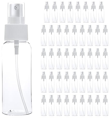 F Fityle 50 Stk. Kleine Sprühflaschen zum Befüllen, Empty Spray Bottle 30ml, Leer Parfümflasche Zerstäuber, Transparente Sprayflasche Tragbar für Reise Körperpflege Flüssigkeit Kosmetik - Transparent