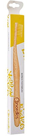 Nordics Organic Care Öko Zahnbürste Bambus mit gelben Borsten